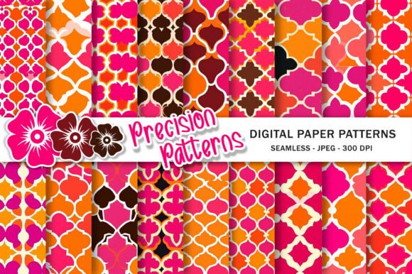 Download Orange and Pink Quatrefoil Pattern - Premium Resources